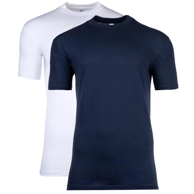 Afbeelding van HOM CREW NECK 2ER PACK Tshirt basic, Heren, Maat: Small, Blau weiß