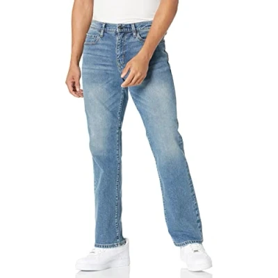 Afbeelding van Amazon Essentials Heren Straight fit Stretch Bootcut Jean ,Lichtwasbaar ,32W / 31L