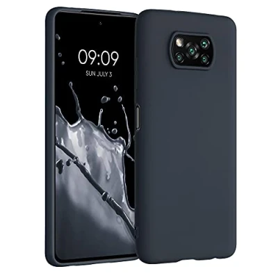 Afbeelding van kwmobile telefoonhoesje geschikt voor Xiaomi Poco X3 NFC / Pro Hoesje smartphone Back cover in bosbesblauw