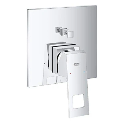 Afbeelding van Grohe eurocube inbouwmengkraan opbouwdeel bad wand eengreeps met 2x omstelinrichting chroom 24062000