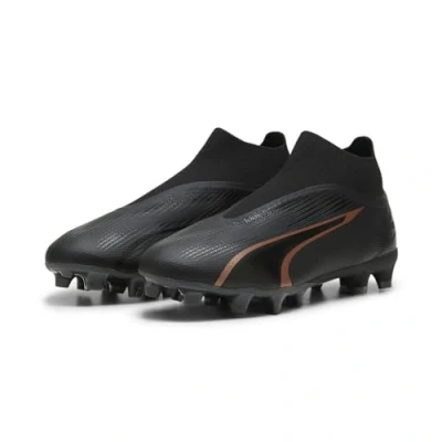 Afbeelding van Puma Ultra MATCH+ LL FG/AG Voetbalschoenen met kunststof noppen, Heren, Maat: 45, Black/copper rose Textiel/ synthetisch