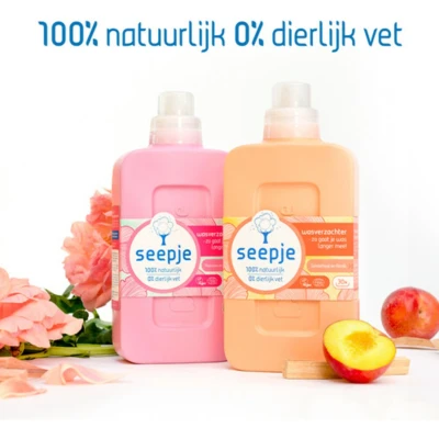 Afbeelding van 4x Seepje Wasverzachter Pioenroos en Cederhout 30 Wasbeurten 750 ml