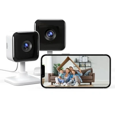 Afbeelding van GNCC Indoor Camera 1080P Beveiligingscamera 2 Packs CCTV Huis Beveiliging, Home Security Camera, Beweging/Geluid Detectie, weg Audio, Nachtzicht, Real Time Alert, SD &amp; Cloud, 2.4G WiFi