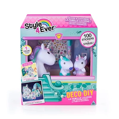 Afbeelding van Canal Toys Style 4 Ever De eenhoorn familie, figuren van mama, en haar twee baby&#039;s om te decoreren, doe het zelf decoratie met decoraties accessoires, vanaf 6 jaar Ofg252
