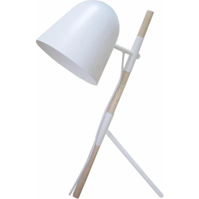 Afbeelding van Landelijke tafellamp Sensa Tripod wit met hout TL 1946 WI