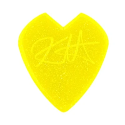 Afbeelding van Jim Dunlop Kirk Hammet Yellow Glitter Plectrum Jazz II 1.38 mm 6 pack