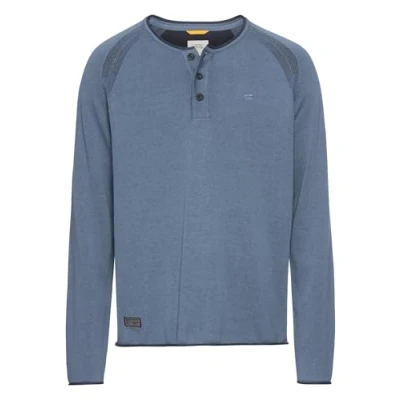 Afbeelding van camel active Henley Longsleeve, Heren, Maat: XL, Denim blue