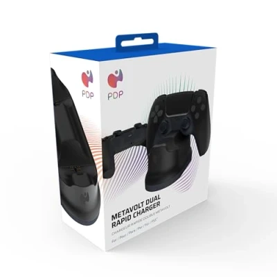 Afbeelding van PDP Metavolt PS5 Oplaadstation Geschikt voor Twee PlayStation 5 DualSense Controllers Zwart
