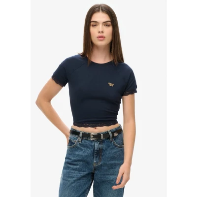 Afbeelding van Superdry Tshirt print, Dames, Maat: 36, Eclipse navy