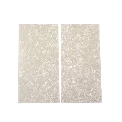 Afbeelding van Alnicov Gitaar Fineer, Celluloid Hoofd Fineer White Pearl Sheet Luthier 2 STUKS