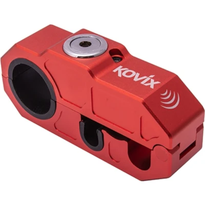 Afbeelding van Kovix KHL R Motor Scooter Grip Lock Handvat Voorrem Slot met 120db Alarm Rood