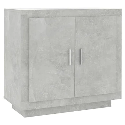Afbeelding van VidaXL Dressoir 80x40x75 cm Bewerkt Hout Betongrijs, Wandkast Met Deuren, Lage Kast, Woonkamer Meubel