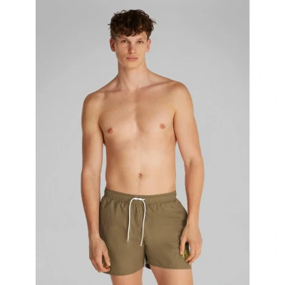 Afbeelding van Calvin Klein Swimwear Medium Drawstring Zwemshorts, Heren, Maat: Large, Dusky green
