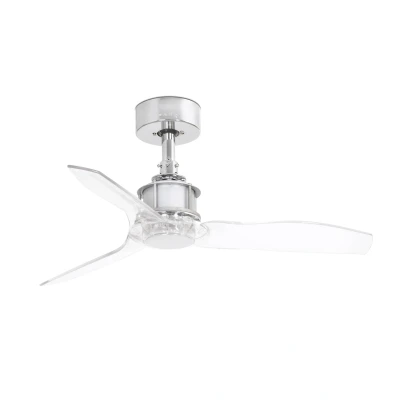 Afbeelding van Faro Lighting Just Fan Chroom, Transparante plafondventilator 3 Blades 81cm
