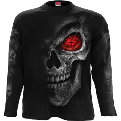Afbeelding van Spiral Death Stare Longsleeve T Shirt Zwart, XL