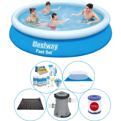 Afbeelding van Bestway Fast Set Rond 366x76 cm 6 delig Zwembad Combi Deal
