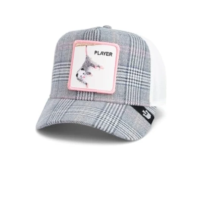 Afbeelding van Goorin Bros MoonPossum A Frame Trucker Cap Ruit Wit