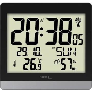 Afbeelding van WS 8014 moderne radioklok met XXL display, zwart