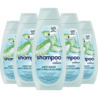 Afbeelding van 5x Schwarzkopf Anti Roos Shampoo met Aloë Vera 400ml