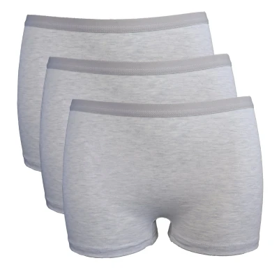 Afbeelding van Amora Dames boxershort, Ondergoed dames, Lingerie 3 stuks Egyptisch katoen Grijs S
