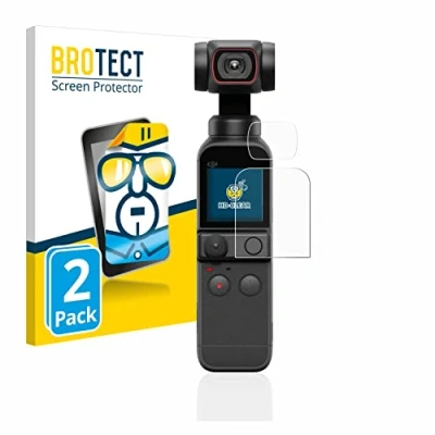 Afbeelding van BROTECT (2 Stuks) Schermbeschermer voor DJI Osmo Pocket 2 (Display + Lens) Screen Protector Transparant
