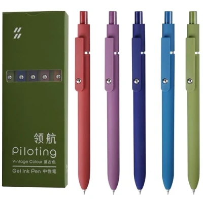 Afbeelding van MengRan Gel inkt pen set, 0,5 mm fijne punt tip, sneldrogende inkt, Kwaii mooie schattige pennen geschenken voor meisjes (5 stuks university zwarte inkt)