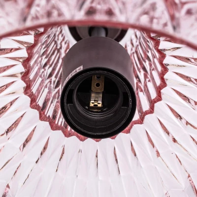 Afbeelding van Lindby hanglamp 1licht Glas, metaal E27 roze