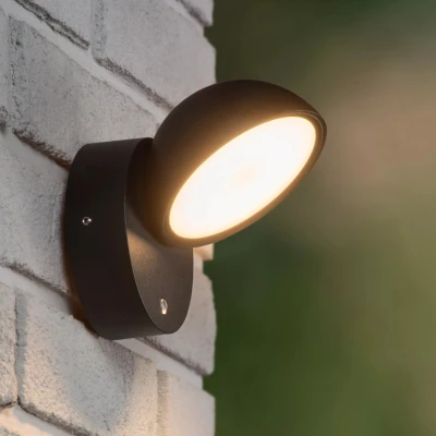 Afbeelding van Lucide FINN Wandlamp Binnen/Buiten LED 1x12W 3000K IP54 Zwart