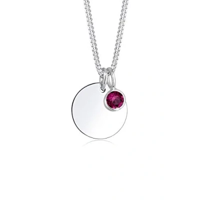 Afbeelding van Elli Dames Hanger Plaatje Geboortesteen April met Kristal in 925 Sterling Zilver