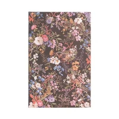 Afbeelding van Floralia (William Kilburn) Maxi 12 month Horizontal Hardback Dayplanner 2025 (Elastic Band Closure): tydzień na dwóch stronach, zamykany gumkę, papier 100 gsm