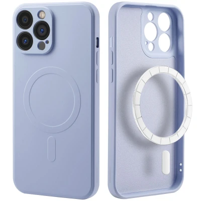 Afbeelding van Apple iPhone 13 Pro Max MagSafe Hoesje Siliconen en TPU (zacht) iMoshion Softcase/Backcover Lila Telefoonhoesje