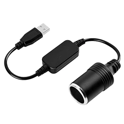 Afbeelding van VBESTLIFE sigarettenaansteker adapterconverter, USB poort naar 12V converter adapterkabel