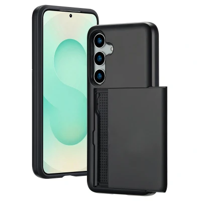Afbeelding van imoshion Hoesje met pasjeshouder Geschikt voor Samsung Galaxy S25 Plus Backcover Zwart