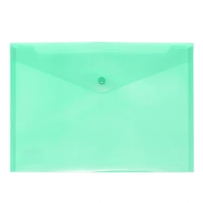 Afbeelding van Grafoplás Kunststof envelop met kliksluiting, folioformaat, transparant, 33,4 x 23,5 cm, perfect voor school , thuis en kantoordocumenten, A4 folio