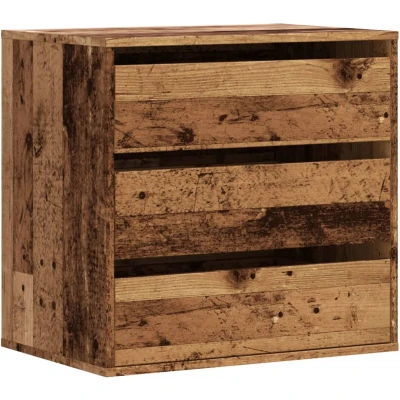 Afbeelding van Ladekast 60x41x58 cm bewerkt hout oud houtkleurig