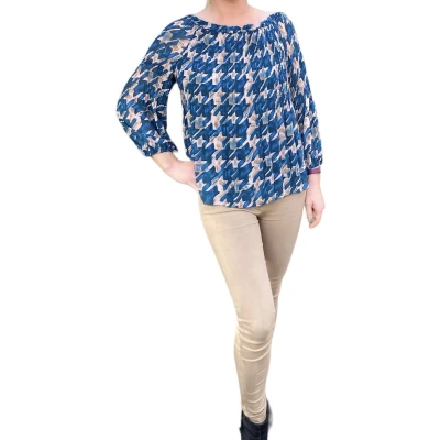 Afbeelding van Blouse, plissé, one size