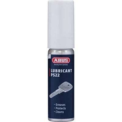 Afbeelding van ABUS Verzorgingsspray PS22 vetvrij smeermiddel voor deurcilinders, autosloten, gereedschap tegen slijtage en piepen 13 ml blauw