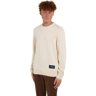 Afbeelding van Tommy Hilfiger Heren RWB katoenen trui met ronde hals, Oud Wit, XL, XL