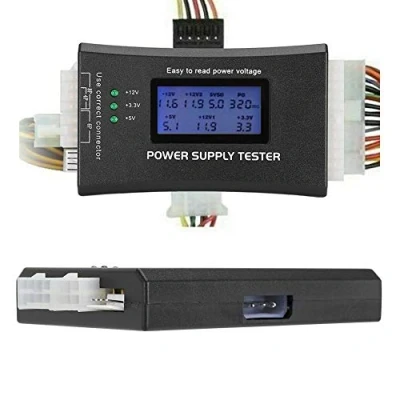 Afbeelding van Levertester PC 20/24 4/6/8 pin met LCD display voor ATX, ITX, BTX, PCI E, SATA