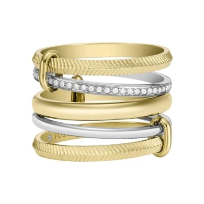 Afbeelding van Fossil Ring, Dames, Maat: 52, Meerkleurig