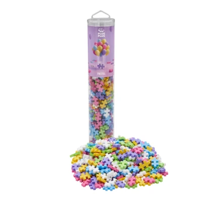 Afbeelding van Plus Pastel Mix Tube Constructiespeelgoed Set Met Bouwstenen 240 Delige Bouwset Bouwspeelgoed Vanaf 3 Jaar