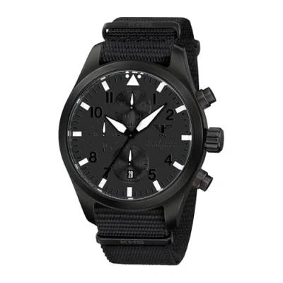 Afbeelding van KHS KHS.AIRBSCXT.NB Polshorloge Chronograaf Airleader Black Steel XTAC Heren