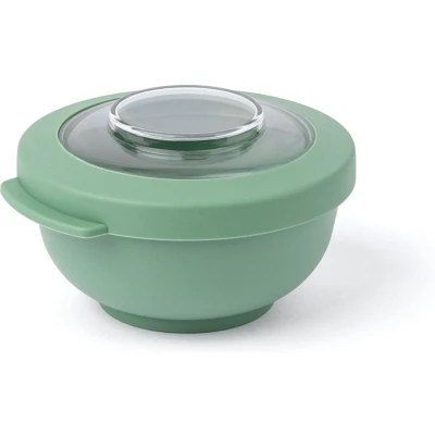 Afbeelding van Amuse Tylla Sage Snack Bowl Perfect Afsluitbare Snackdoosje Voor onderweg Vaatwas, magnetron, en diepvriesbestendig Groen 200 ml