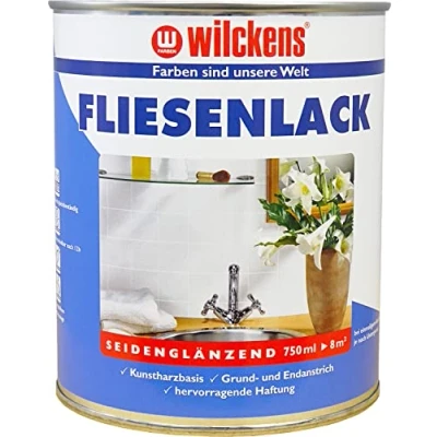Afbeelding van NIEUW! Wilckens tegellak, lakkleur wit zijdeglanzend, 750 ml.