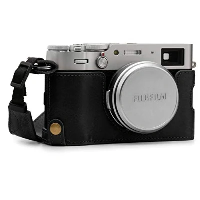 Afbeelding van MegaGear MG1894 Ever Ready Echt Lederen Camera Half Case compatibel met Fujifilm X100V Zwart