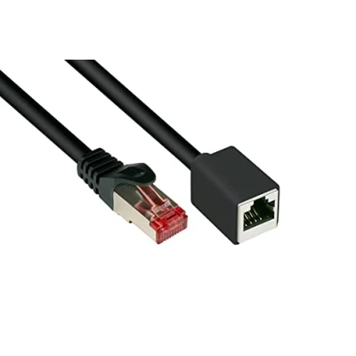 Afbeelding van S/FTP CAT6 Gigabit netwerk verlengkabel / zwart 2 meter