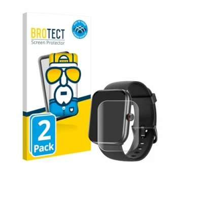 Afbeelding van BROTECT Fullscreen Beschermfolie Scherm Helder Transparant, Smartwatch beschermfolie, Transparant