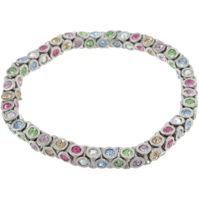 Afbeelding van Behave Elastische armband met gekleurde steentjes