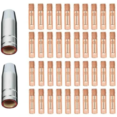 Afbeelding van Reboot 42 STKS MIG Lassen MB15 15AK Contact Tip 0.8/1.0mm 0.3 &quot;MIG/MAG lasbrander Verbruiksgoederen