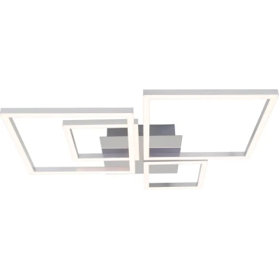 Afbeelding van Briloner Leuchten FRAME Plafondlamp Plafonnière LED 48W Dimbaar Chroom Zilver Kleur